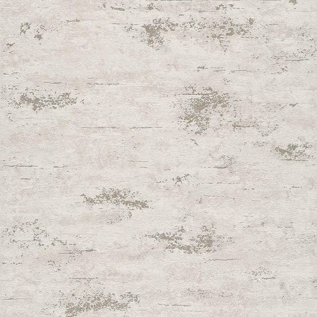 Industrial Concrete Stone Wallpaper Metallic White Gold Textured Vinyl Rustic