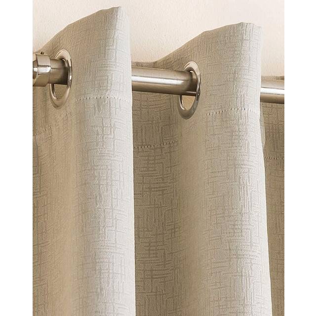 Vogue Thermal Blockout Ready Made Eyelet Curtains Cream