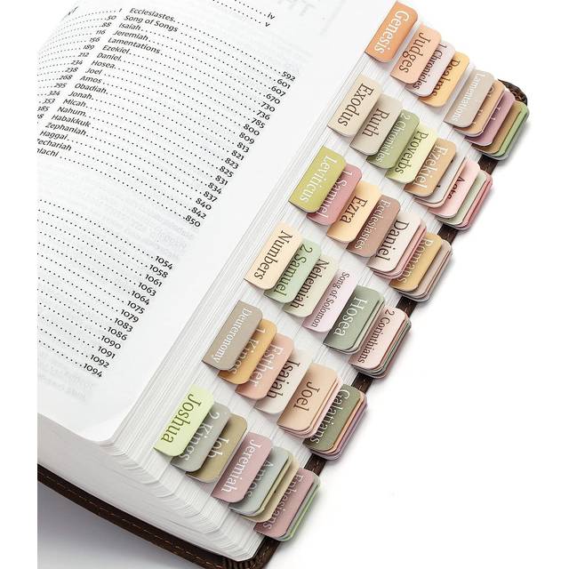 Mr. Pen- Bible Tabs  75 Tabs  Boho Theme  Laminated Bible Tabs for Wom