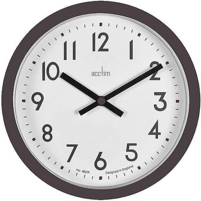 Acctim Elstow Retro Analogue Wall Clock - Black