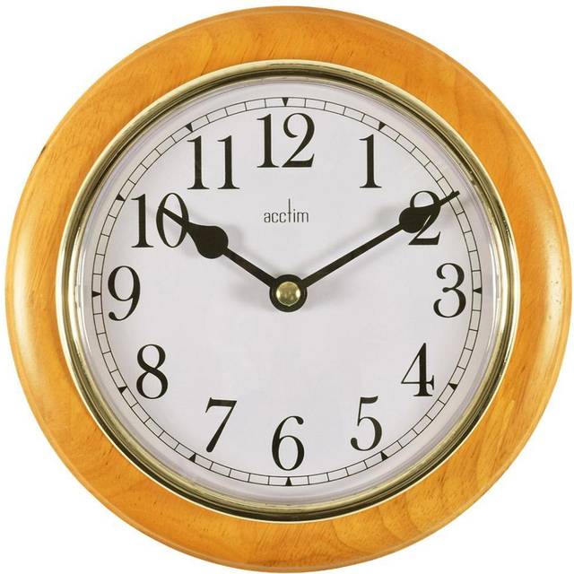Acctim Maine Cherry Wood Round Wall Clock 20cm - Brown - 4 x 20 x 20cm