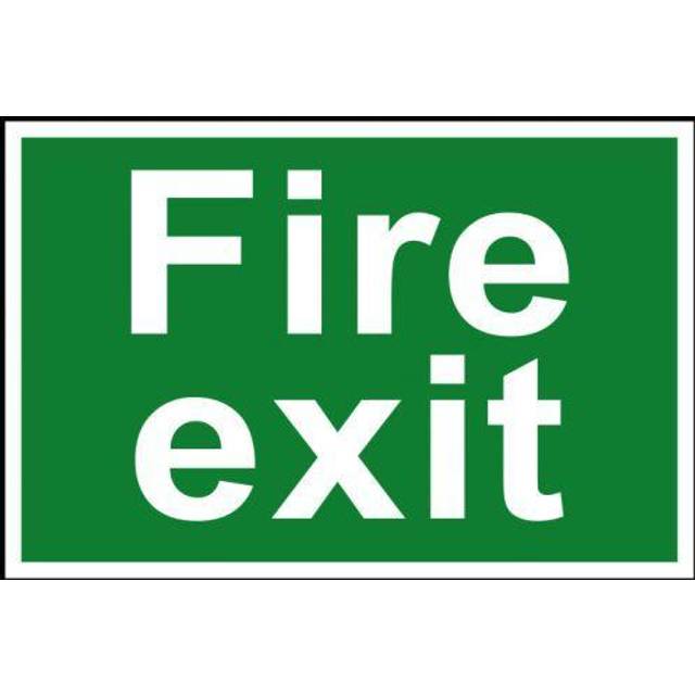 Spectrum Industrial Fire Exit (Text Only) - PVC (300 x 200mm)