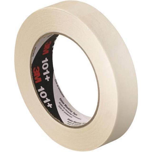 3M T935101 1 in. x 60 yards 101 Plus Masking Tape, Tan - Case of 36