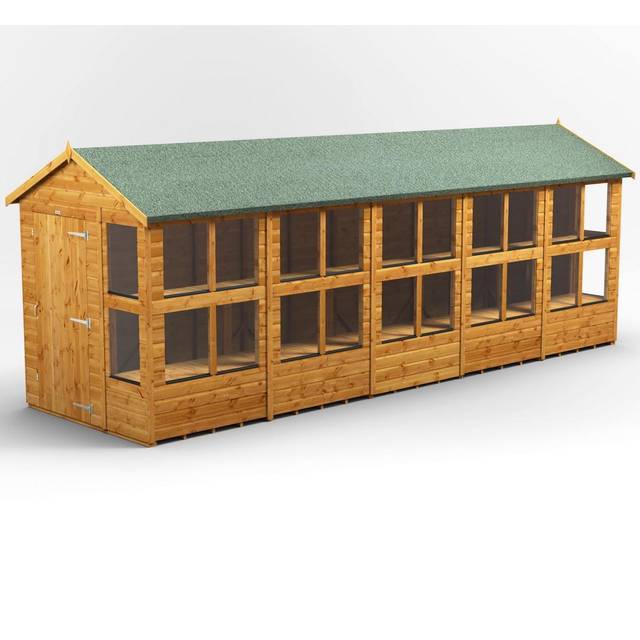 Power Apex 20' x 6' Potting Shed, Brown