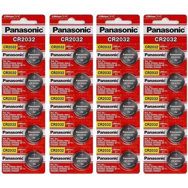 Panasonic CR2032 3 volt litiumbatteri (20 batterier)