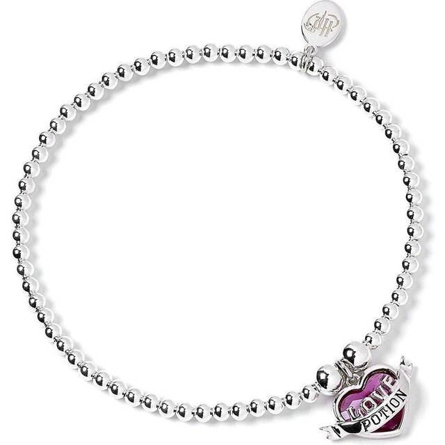 Official Harry Potter Sterling Silver Love Potion charm on Ball Bead Bracelet Embellished with SwarovskiÂ® Crystals