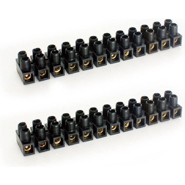 20x 12 Way 10A Terminal Block Connector Strip Wire Power Cable Joiner Coupler