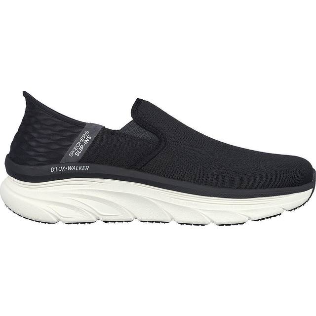 Skechers D'Lux Walker - Oxford herr Sneaker Slip-ins, Svart svart, 45 EU