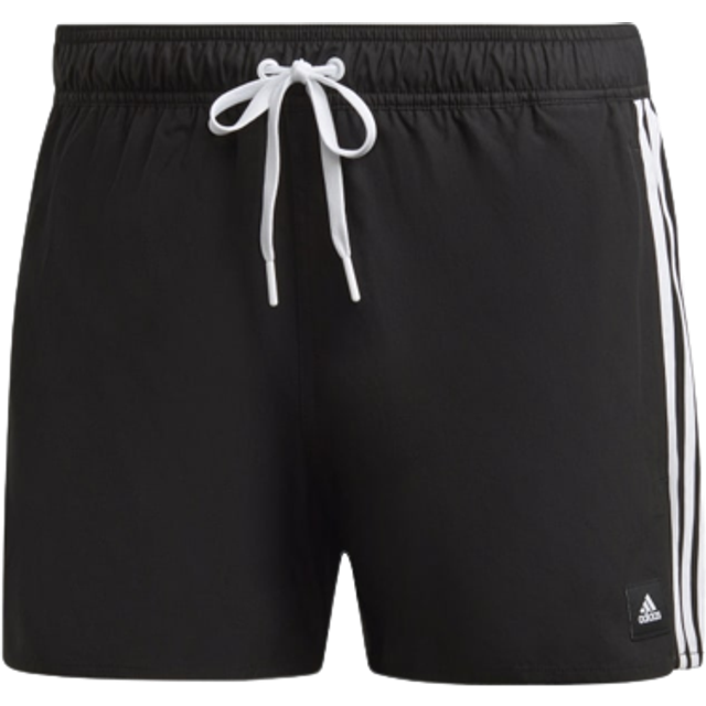 adidas För Män 3 Stripes Badshorts, Black/White, L