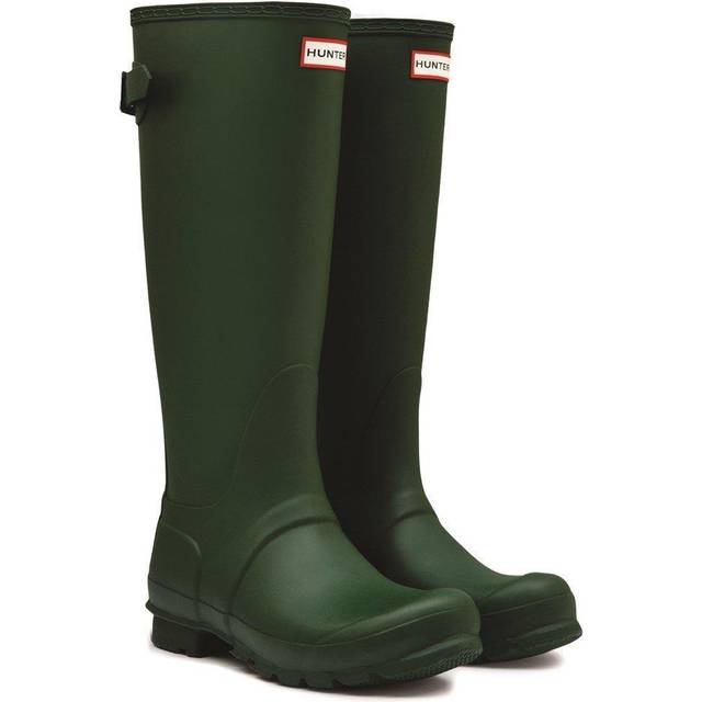 Hunter Original Tall Adjustable Rubber Women's Wellingtons Hunter Green Boots - Medium x UK 5