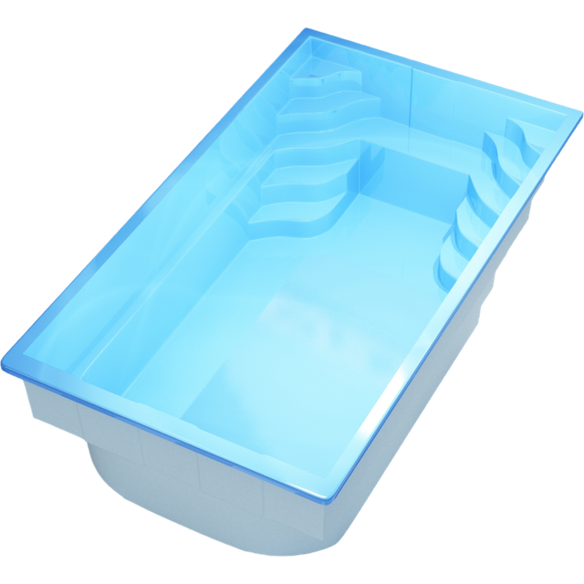 Poolpaket Glasfiberpool - 7,5x3,2m - Muskö - Med smart styrning