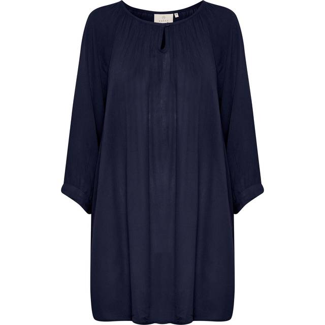 Kaffe Amber 3/4 Sleeve Tunic - Marineblau