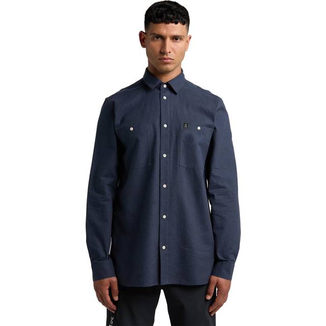 Curious Hemp M skjorta, Tarn Blue, Herr, S