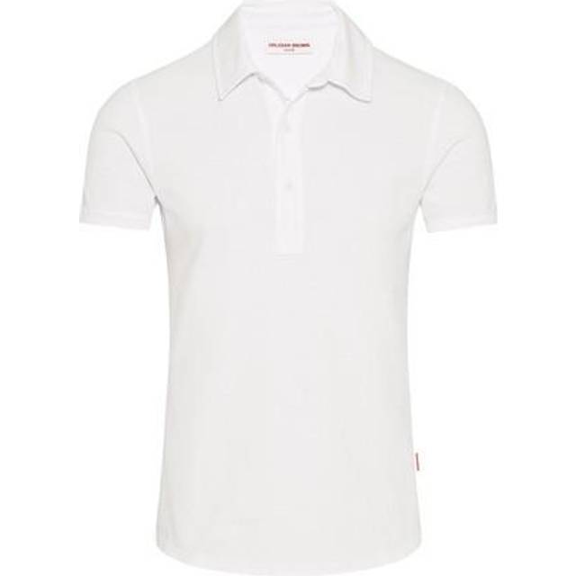 Orlebar Brown Mens White Sebastian Short-sleeved Cotton-piqu&#233; Polo Shirt S - WHITE