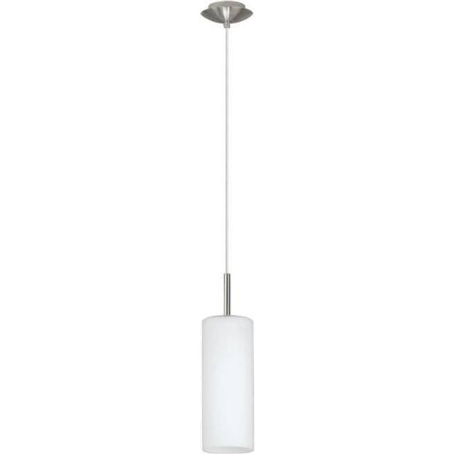 Eglo Troy 3 Single White Satinated Glass Pendant Light