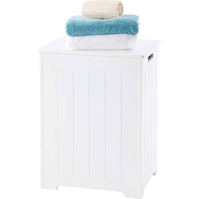 Pendeen White Wooden Laundry Bin / Hamper / Bathroom storage cabinet