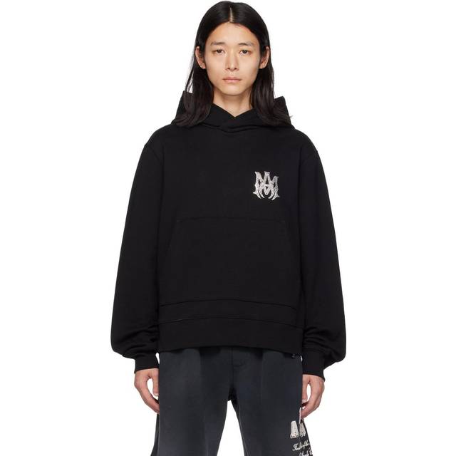 AMIRI Black Embellished Hoodie - BLACK - XS