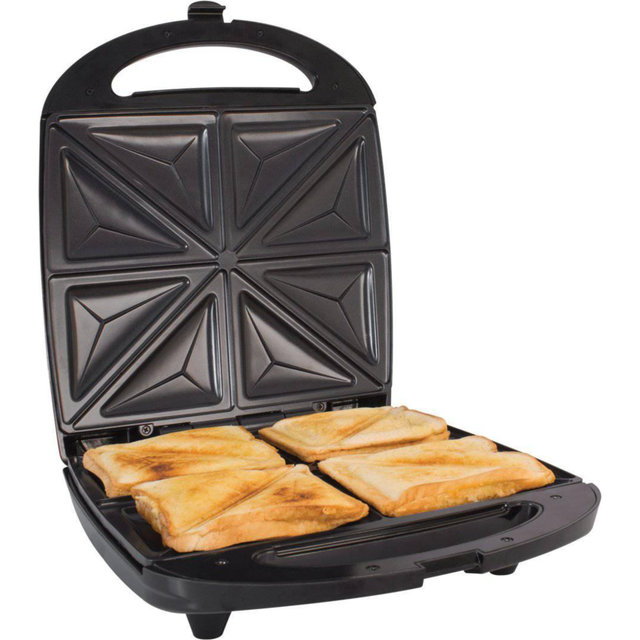 QUEST 35990 Sandwich Toaster - Black & Silver