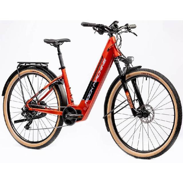 Elcykel Hybrid Rock Machine Storm INT e90-29 Touring Svart/Orange L 2022