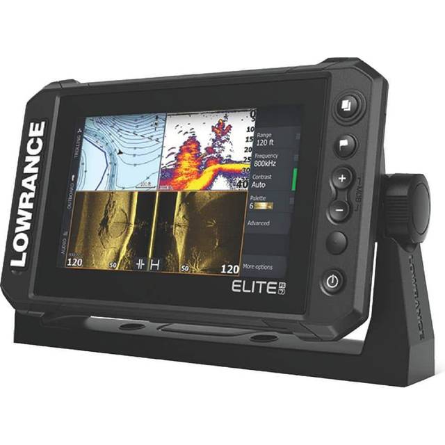 Lowrance Elite FS 7 Fish Finder med HDI-givare, förinstallerad C-MAP-kontur+ diagram