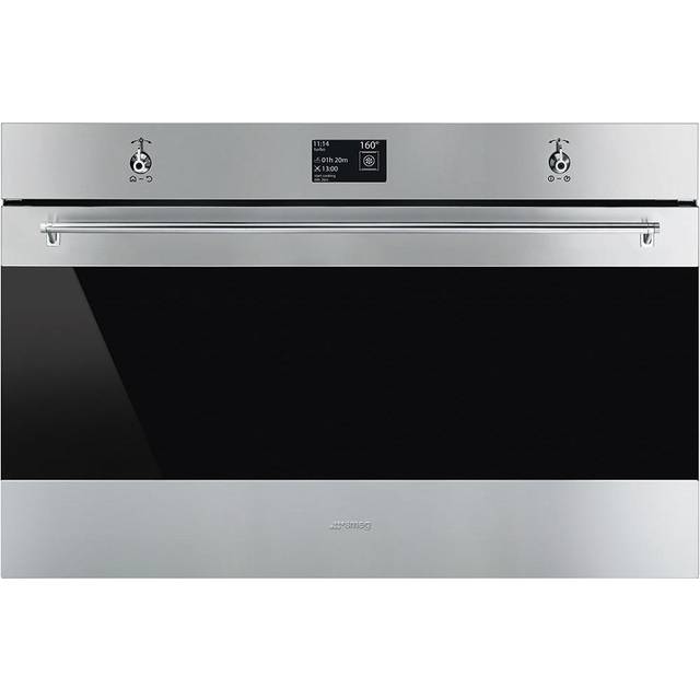 Smeg SFP9395X1 90cm "Classic" Pyrolytic Multifunction Oven,Finger Friendly Stainless Steel and Eclipse Glass