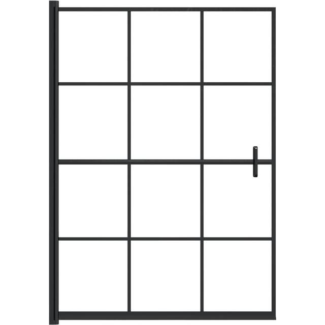 vidaXL Shower Enclosure ESG 100x140 cm Black
