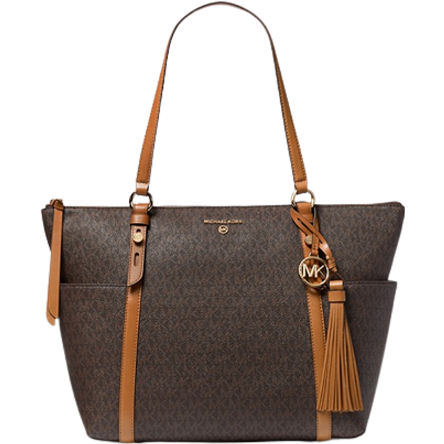 MK Sullivan Large Logo Top-Zip Tote Bag - Brown - Michael Kors - ONE SIZE