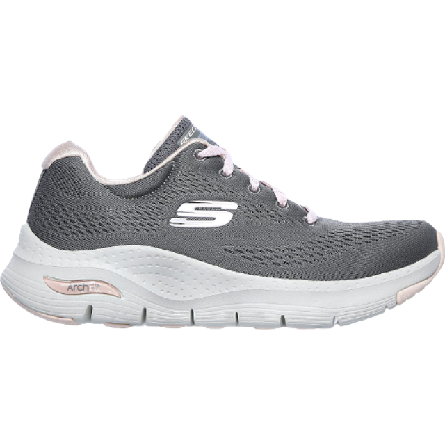 Skechers ARCH FIT BIG APPEAL dam Sneaker , Grey Gray Knit Mesh Pink Trim Gypk, 39.5 EU