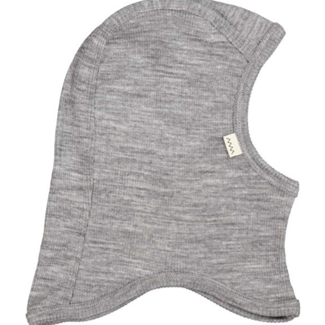 MarMar Balaklava - Ull - Rib - Enkel - Grey Melange - MarMar - 2 år (92) - Balaklava - Singel