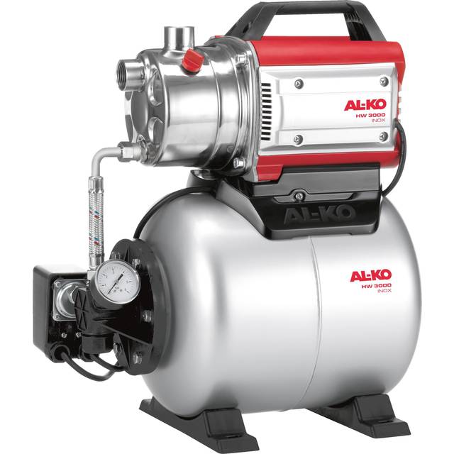 AL-KO Husvattenverk HW 3000 Inox Classic (650 W motoreffekt, 3 100 l/h max. Flöde, 55 m max. Stödhöjd, 17 l tryckpanna)