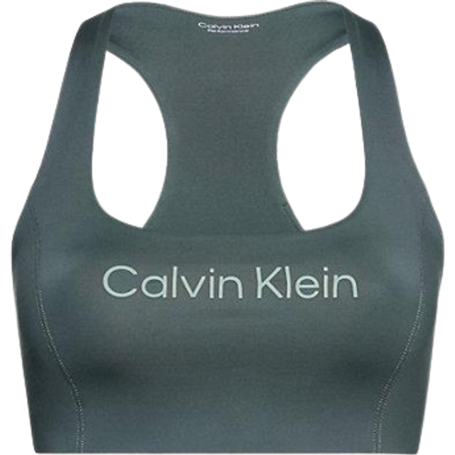 Calvin Klein Sport Medium Support Sports Bra - Grey - X-Large
