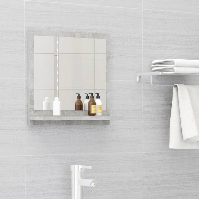 (concrete grey) vidaXL Bathroom Mirror Toilet Mirror Washroom Wall Mirror Engineered Wood