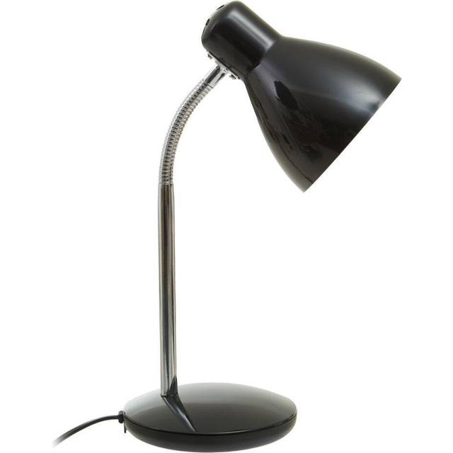 Interiors By Premier Sleek Black Lamp, Minimalist Design Bedside Table Lamp For Bedroom, Flexible Desk Lamp For Home Office