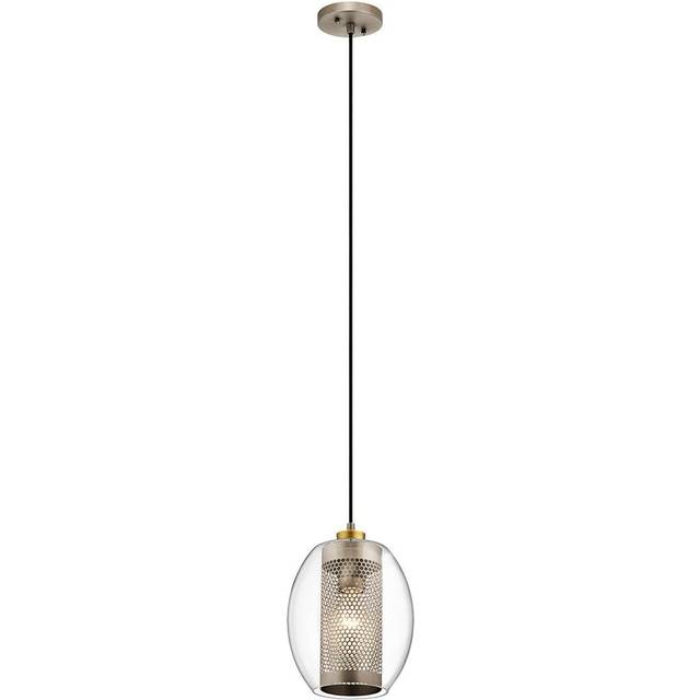 Elstead Kichler Asher Dome Pendant Ceiling Light Antique Pewter