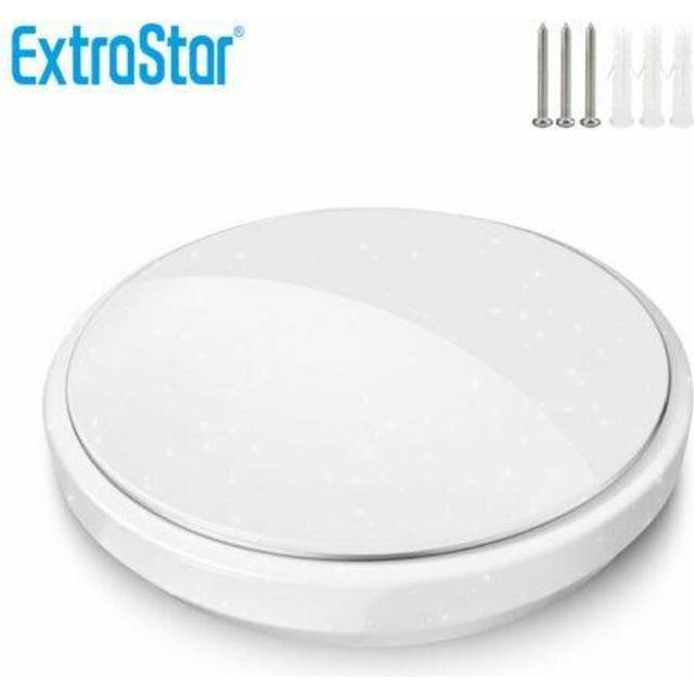 18W LED Silver Edge Ceiling Light, 33cm, 6500K Daylight