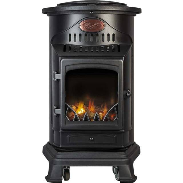 Calor Provence 3kw Flueless Gas Stove Heater With 2 heat settings (Matt Black)