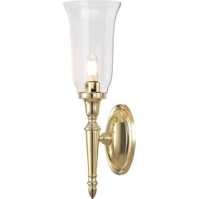 Elstead BATH/DRYDEN2 PB Dryden One Light Wall Light Polished Brass LED