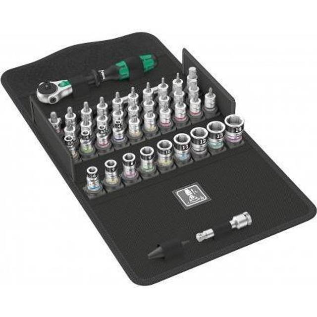 Wera 8100 Socket Set 42 Pieces Textile Box Zyklop Speed Series