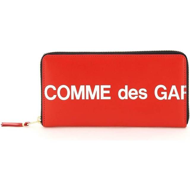 Comme des Garçons, Accessoarer, Herr, ONE Size, Logo Plånbok Stilren Kompakt Design - red (ONE SIZE)