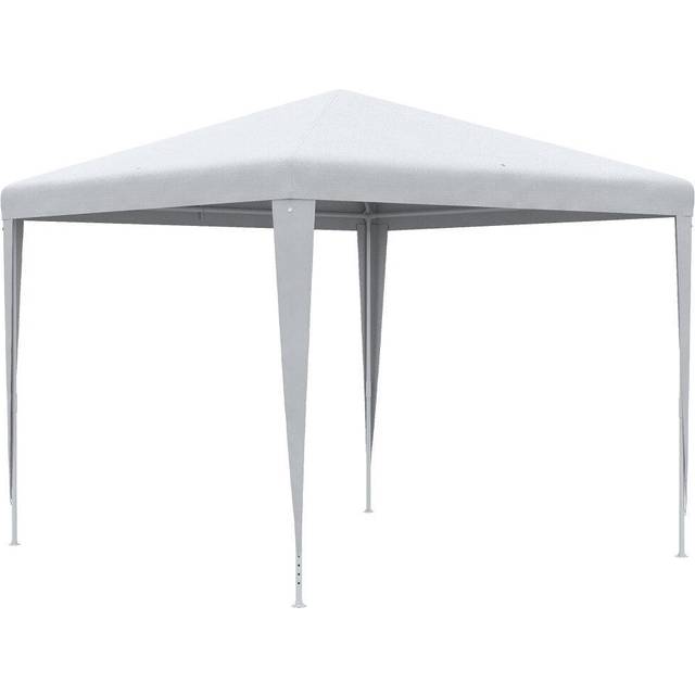 Outsunny Garden Gazebo Marquee Party Tent Wedding Canopy Patio White 2.7 x 2.7m - Blue