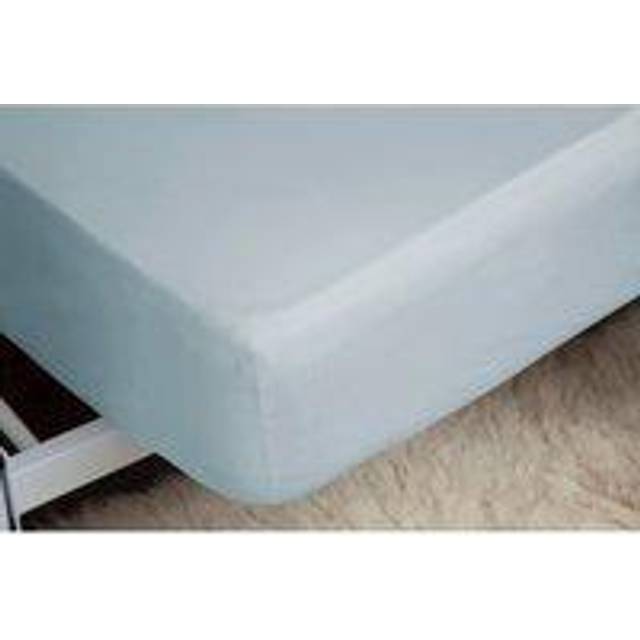 Easy Care Fitted Sheet Small Single Duck Egg, Blue