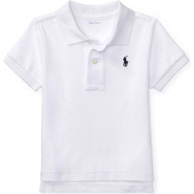 White Cotton Polo Shirt With Logo - 18 M