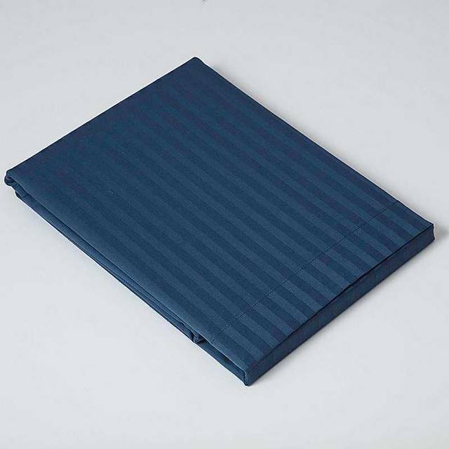 Plain Dye 540 Thread Count Hotel Suite Egyptian-Quality Cotton Flat Sheet - Navy (Single (3&#39;))