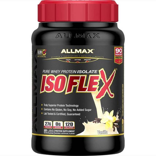 ALLMAX, ISOFLEX®, pure whey protein isolate, vanilla flavor, 2 lb (907 g)