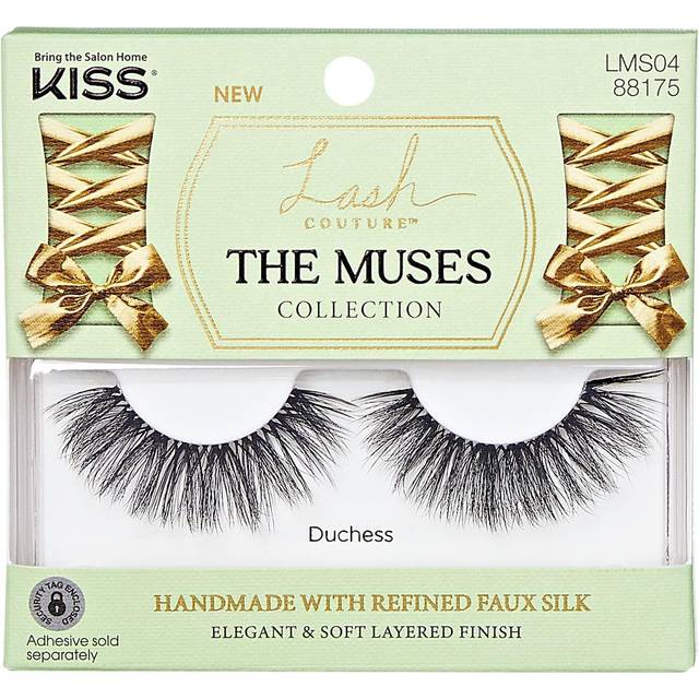 KISS Lash Couture The Muses Collection False Eyelashes  'Duchess'  16 mm  Handmade  Refined Faux Silk  Contact Lens Friendly  Easy to Apply  Includes