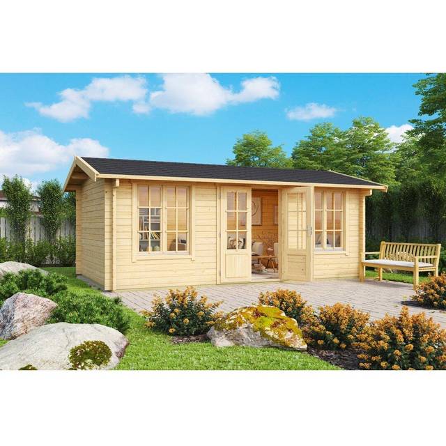 Lasita Pembrokeshire 16 x 9.5 Ft. Premium Log Cabin With Tempered Double Glazing (44mm)