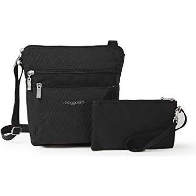 Baggallini womens Pocket With Rfid Crossbody Bags  Black/Sand  One Size US