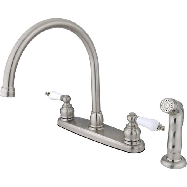 Kingston Brass KB728SP Vintage Centerset Kitchen Faucet  Brushed Nicke