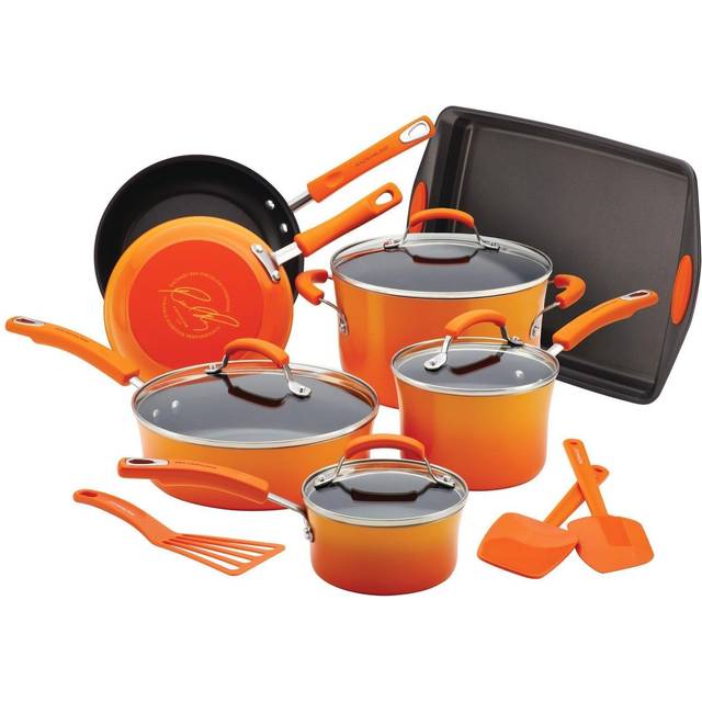 Classic Brights 14-Piece Cookware Set - Orange
