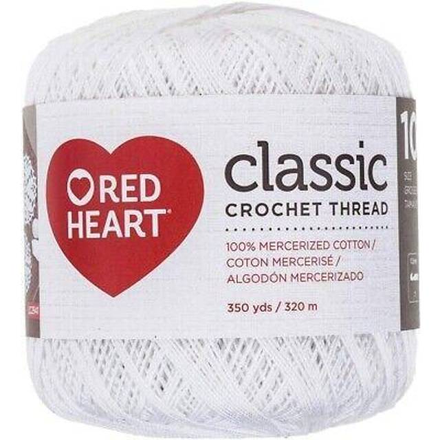Red Heart Classic Crochet Thread Size 10-White 144-201